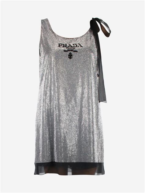 Silver Studded chiffon dress 